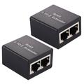Set 1 a 2 RJ45 Splitter Conector Inline LAN Enchufes Cable Ethernet Extender Adaptador - 2 Piezas