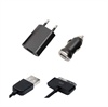 Conjunto de Cargadores 3-en-1 - iPhone, iPhone 3G, 3GS, iPhone 4, 4S, iPod- Negro