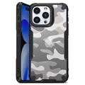 Carcasa Híbrida Anti-Choque para iPhone 15 Pro - Camuflaje Militar - Negro