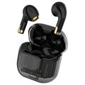 Apro 11 Auriculares inalámbricos Bluetooth Auriculares deportivos con sonido estéreo de bajo retardo y funda de carga con batería de 300 mAh - Negro