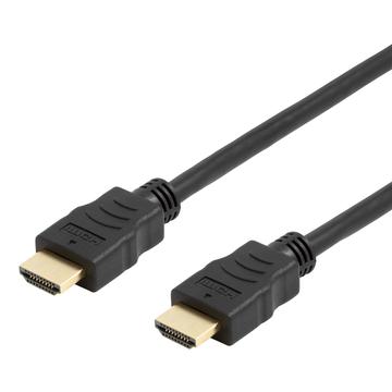 Deltaco Cable HDMI 2.0 de alta velocidad con Ethernet - 1 m - Negro