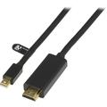 Deltaco Mini DisplayPort / Hdmi Cable de Monitor con Audio - 3m - Negro