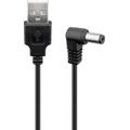 Goobay Cable USB con conector de alimentación 5,5x2,1 mm - 1,5 m - Negro