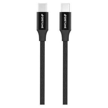 Cable trenzado USB-C / USB-C GreyLime 60W - 2m - Negro