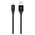 GreyLime Cable trenzado USB-A / Lightning - MFi Certified - 2m - Negro
