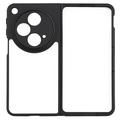 Carcasa Híbrida Shockproof para Oppo Find N3/OnePlus Open - Negro Transparente