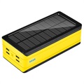 Power Bank Solar/Cargador Inalámbrico Resistente al Agua - 20000mAh - Negro