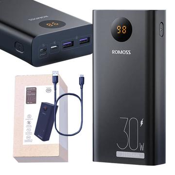 Romoss PEA30 Power Bank 30000mAh - USB-C, Puertos USB - Negro