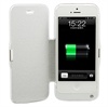 Bater�a de Respaldo / Funda de Cuero con Tapa para iPhone 5 - Blanco