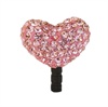Tapa Anti-Polvo Sushimi 3,5mm - Coraz�n de Cristal - Rosa