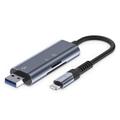 Tech-Protect UltraBoost USB-A/Lightning Lector de tarjetas SD y MicroSD - Gris