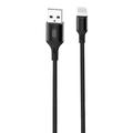 Cable de carga USB a Lightning XO NB143 - 2,4 A, 1 m - Negro