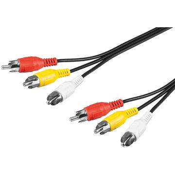 Cable para conexión audio-video compuesto, 3x RCA