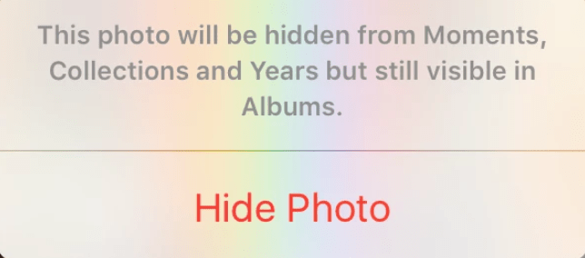 Ocultar fotos iOS9