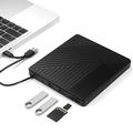 005 Unidad óptica externa USB-C/USB con lector de tarjetas SD/TF - Reproducción y grabación de CD/DVD