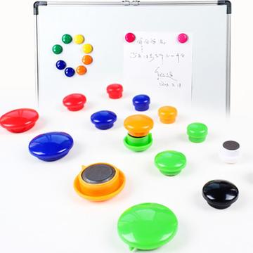 12 Pzs. Mini Imanes Redondos Multicorolados para Pizarra Blanca y Oficina - 30mm
