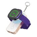 1200mAh Portable Charger Mini Magnetic Wireless Power Bank con llavero para iWatch Series - Oro