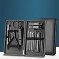 Set de manicura y pedicura 16 en 1 de acero inoxidable - Negro