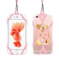 Correa para el cuello 2 en 1 con funda de silicona para smartphone - 6.5"