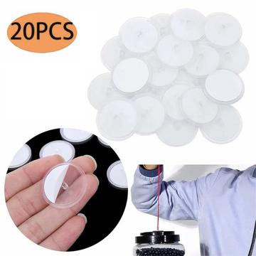 20 Piezas. Ganchos autoadhesivos para techo y pared - Transparente