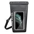 Bolsa seca impermeable de 2 litros con funda táctil para smartphone - Negra