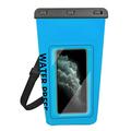 Bolsa seca impermeable de 2 litros con funda táctil para smartphone - Azul