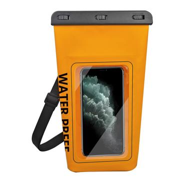 Bolsa seca impermeable de 2 litros con funda táctil para smartphone - Naranja