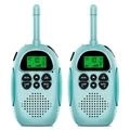 2Pcs DJ100 Niños Walkie Talkie Juguetes Niños Interphone Mini Transceptor de mano 3KM Alcance UHF Radio con cordón