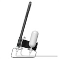 Soporte de Carga 3-en-1 Aluminum Alloy para iPhone, Apple Watch, AirPods - Gris