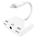 Adaptador 3 en 1 Lightning y Audio de 3.5mm - Blanco