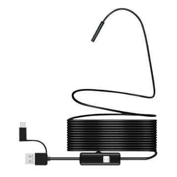 Cámara endoscópica 3 en 1 impermeable de 7mm para móvil - USB, MicroUSB, Type-C - 2m