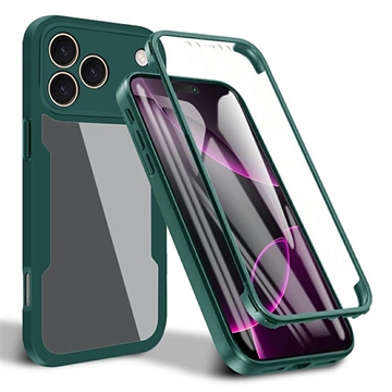 Carcasa de Protección 360 para iPhone 17 Pro Max - Verde / Claro
