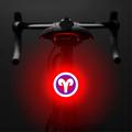 3664 Luz Trasera Creativa IPX2 Impermeable Pequeña Luz LED para Bicicleta Soporte Carga USB para Ciclismo al Aire Libre - Aries