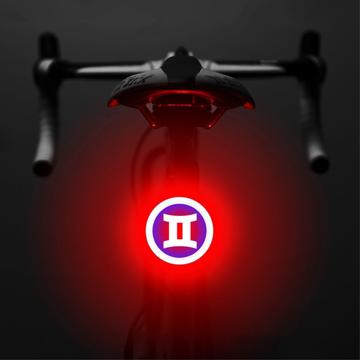 3664 Luz Trasera Creativa IPX2 Impermeable Pequeña Luz LED para Bicicleta Soporte Carga USB para Ciclismo al Aire Libre - Gemini