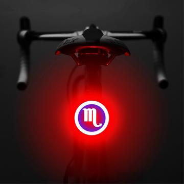 3664 Luz Trasera Creativa IPX2 Impermeable Pequeña Luz LED para Bicicleta Soporte Carga USB para Ciclismo al Aire Libre - Scorpio