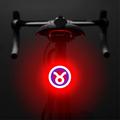 3664 Luz Trasera Creativa IPX2 Impermeable Pequeña Luz LED para Bicicleta Soporte Carga USB para Ciclismo al Aire Libre - Taurus