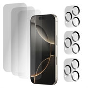 Kit de Protección de Cristal Templado para iPhone 16 Pro Max - 6 Uds. - Claro
