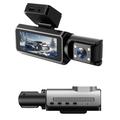 Dash Cam WiFi de 4 pulgadas y doble lente con visión nocturna y lente frontal superamplia de 170
