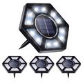 Paquete de 4 lámparas solares para el suelo / lámparas impermeables para el jardín - 12 LED blancas