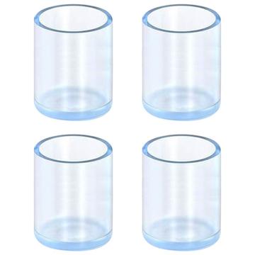 Cubrepiernas de goma para sillas y mesas de 4 piezas - 16mm - Transparente