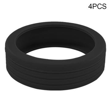Juego de 4 fundas de silicona para maletas - Negro