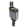 Cargador de coche 4 en 1 y proyector de estrellas con cables USB-C y Lightning