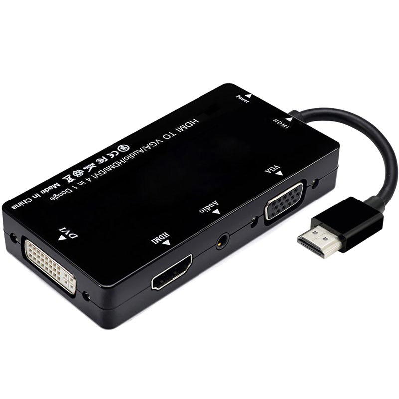 4-in-1 HDMI / DVI, VGA, 3.5mm HDMI Adapter