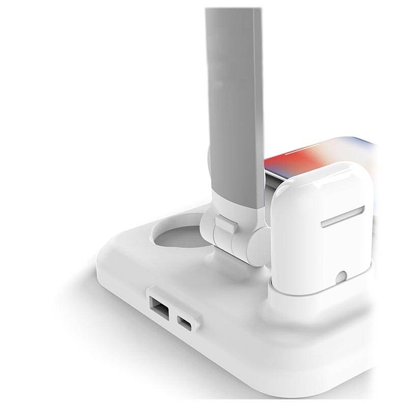 Cargador Inalámbrico \u0026 Lámpara LED 4-en-1 X1 - Smartphone, Apple Watch,  AirPods