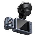 4K Dual-Lens WiFi Dash Cam con visión nocturna y lente giratoria 360