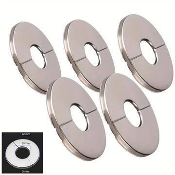5 Piezas. Acero inoxidable redondo pared agujero brida tapa - diámetro interior 28mm