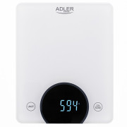 Adler AD 3173w Balanza de cocina - hasta 10kg - LED