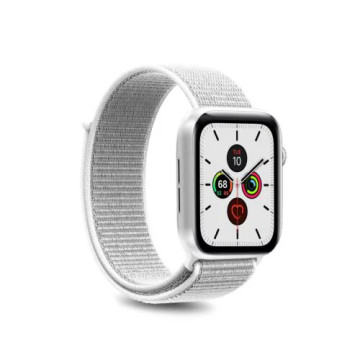 Apple Watch Series 9/8/SE (2022)/7/SE/6/5/4/3/2/1 Puro Nylon Sport Strap - 41mm/40mm/38mm - Blanco