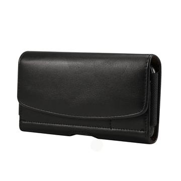 6.3-6.9 pulgadas Estilo Horizontal Universal Funda de cuero PU con clip de cinturón para los hombres, Tamaño: 17,5 x 8,7 x 1,8 cm