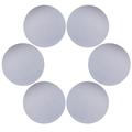 6 Pzs. Posavasos de cuero PU Ø 10 cm - Plata